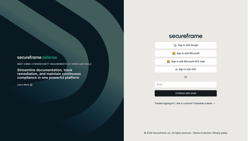 Secureframe Dashboard
